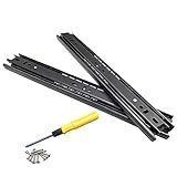 BESTU スライドレール 引き出し レール 引き出しレール 3段引き 横付ライドレール 40mm太幅 ソフトクローズ 引き出しスライドレール 400mm 2本入(ペア)