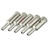 Aexit 5個33/64' 'ダイヤモンド粒子コーティングチップホールソーガラス用ドリルビット(5pcs 33/64" particules diamant Pointe revêtement scie trépan pour verre