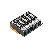 【SEASKY】 XKI-N20BK ブラック 染料 5個セット キヤノンプリンター用 互換インク ISO9001認証工場 (XKI-N20 XKI-N21 XKI-N21＋N20/5MP)