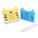 2個 BBC Micro:bit 保護ケース 非アクリルシリコーンケースかわいいパターン、ソフトMicroファイバーとのためBBC Micro：bitボードの保管が容易 ブルーとイエロー