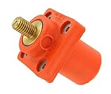 Leviton 16-seriesテーパ鼻 – オス – パネルコンセント – 90 ° – ねじ付きスタッド – cam-typeコネクター オレンジ 16R23-UO 1
