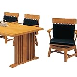 ダイニングセット ナチュラル （7点セット） 190cmテーブル 肘付き回転チェア×6