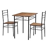 ドウシシャ ダイニングセット ブラウン 幅88×奥行60×高さ76cm ダイニングテーブル&amp;チェア 3点セット DS9060-BR