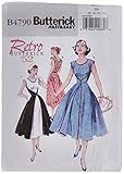 【Butterick】VeryEasy 50年代レトロデザインラップドレスの型紙セット サイズ：US8-10-12-14 *4790