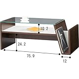 コーヒーテーブル 【moca】モカ 強化ガラス製 ラック/棚収納付き MOC-01BR ブラウン 生活用品 インテリア 雑貨 インテリア 家具 テーブル コーヒーテーブル その他のコーヒーテーブル top1-ds-691102-ak [簡易