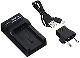 NinoLite USB型 バッテリー 用 充電器 海外用交換プラグ付 BP-808D BP-819D BP-827D 等対応 チャージャー