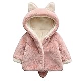 QIAONAI 兎の耳 ベビー服 女の子 コート　子供ケープ 女の子　赤ちゃん服　ベビー服 フード付き 尻尾　兎の耳　裏起毛　防寒 ふわふわ 暖かい　　 アウターウェア ソフト カバーオール 子供服　