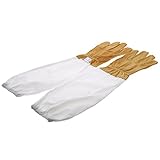 1ペア 防護グローブ 長袖 養蜂器具 養蜂用手袋 防護 羊皮 手袋 防刺 虫除け 草刈り ガーデニング イエロー XL