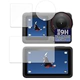 FILMEXT フィルム DJI Osmo Action 5 Pro (前面ディスプレイ・背面ディスプレイ・カメラレンズ 3点セット) 用 保護フィルム 9H(強化ガラス 同等の高硬度) ブルーライトカット 超透明 日本製