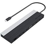 WAVLINK USB-C 4Kトリプル MST ドッキングステーション100W 出力 USB3.0/USB-C 4K HDMI ＤＰ/VGAポート SD/TFカード 音声出力 Windows 7 / 8 / 10; Max OSX 10/Linuxなど対応