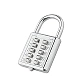 uxcell　南京錠　暗証番号　バッグ　旅行　5桁　シルバートーン