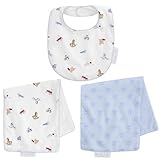 FAO Schwarz Reversible Bib and Burp Cloth Set - Toy Box by FAO Schwarz