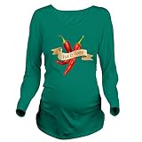 Truly Teague長袖マタニティTシャツDK Hot & Spicy Chili Peppers US サイズ: M カラー: グリーン