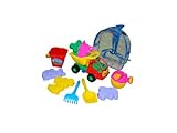 Wader Ant Dump Truck with Bucket/ Spade/ Rake/ 5-Moulds and Watering Can in Rucksack