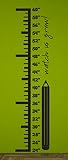 Growth chart鉛筆壁デカールステッカー 72 Inches ブラック WD-WSQ-1011-BLK-72