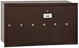 Salsbury Industries 3506ZRU Recessed Mounted Vertical Mailbox with USPS Access and 6 Doors, Bronze S