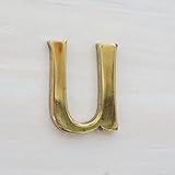 真鍮　大文字　 アルファベット　ゴールド　23mm (U)
