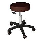 低反発 スツール ST 高さ43cm-55cm ブラウン [ エステスツール キャスター付き 昇降式 オフィスチェア 丸椅子 スツール イス 椅子 チェア ]