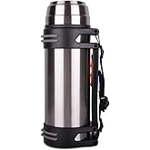 水筒 大人 4リットル 大容量 4L 3L 2.5L 2L ワンタッチ 水分補給 真空断熱 保温 保冷 スポーツ ジャグ フィルター付き コップ付 ストラップ付き 持ち運び マグボトル 直飲み ステンレスボトル アウトドア 旅行 ボトル シルバー 2