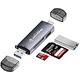 AnHome SDカードリーダー 6イン1 OTGコネクター USB 3.0/USB C/Micro USB SD/SDXC/SDHC/MMC/RS-MMC/UHS-I対応 MacBook/iPad Pro、Androidフォン、PC、ノートパソコンなどに対応, YC-CR19