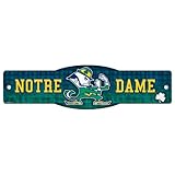 NCAA Notre Dame Fighting Irishサイン、4.5 X 17インチ