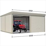 タクボガレージ　カールフォーマ　CM-S6860　多雪型　標準型　2台用　『シャッター車庫　ガレージ』 ムーンホワイト