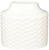 白山陶器 ターンフラワーベース 大 白 (約)11×8×10.5cm  波佐見焼 日本製