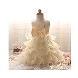 Candykids 供ドレス ベビードレス ベビーデイジー　赤ちゃん ティアードスカート　ベビーセレモニー　子どもドレス ワンピース　お嬢様 　ウェディングドレス　女の子 フォーマルドレス (80cm
