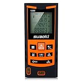suaoki レーザー距離計 S9 最大測定距離100m バックライト搭載 距離 面積 容積 ピタゴラス 連続測定 自動計算 IP54防水規格 軽量