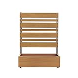 ガーデンフェンス 木製 日本製 高さ120cm 3cm間隔　ボックス付き/ココア