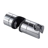 Tenlacum スライドバーの交換用ハンドシャワーブラケット可変式18-25MM クロムメッキ浴室パイプシャワーヘッドホルダー