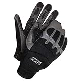 Bob Dale 20-1-10003-M Performance Rope/Rescue Glove with Synthetic Leather Palm, Medium, Black by Bo