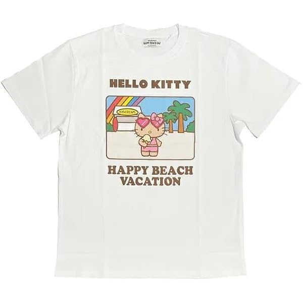 Amazon | [エムズトレード] 日焼けキティ KITTY ICE Tシャツ L キティ