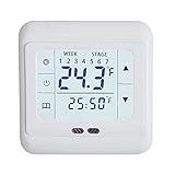 KKmoon タッチスクリーン 電気暖房サーモスタット パネル インテリジェント 二重温度制御スイッチ ノブコントローラ 恒温器 lyk-109