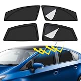 プリウス 30系 車種専用 メッシュカーテン サンシェード 遮光 換気 PRIUS 30 ZVW30 ZVW35 サイド用 2in1 カーテン 日除け 虫避け マグネット カーシェード 通風 UVカット運転席 助手席 インテリア アクセサリー カスタム 4枚