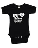 幼児半袖Onesie – Happy最初父の日パパ カラー: ブラック