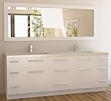 デザイン要素Moscony 48-inchシングルシンク洗面化粧台セット 84 Inch J84-DS-W 1