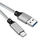 USB Type C ケーブル 0.3m【POTRRCIUSUER】 USB-A to USB-C 10Gbps高速データ転送 USB3.1 Gen2 ケーブル 60W（3A/20V）急速充電 タイプc 充電ケーブル Xperia/Samsung/Asus Zenfone/Arrows/PS5コントローラー タイプc多機種対応 (ナイロン編み)