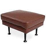 LOWYA （ロウヤ） スツール 単品 オットマン 脚置き チェア イス スチール脚 PU キャメル