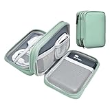 Miloocul レザー外付けハードドライブケース Western Digital WD Elements/WD My Passport/WD My Passport ウルトラポータブルハードドライブキャリーケース 1TB 2TB 4TB 5TB(ブラック、2層)