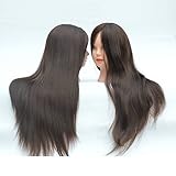 Weryn（TM）美容院のトレーニングヘッドニースマネキンヘッドのマルーン髪60センチメートルヘアウィッグヘッドをプロフェッショナルスタイリングヘッド