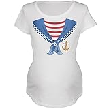 ハロウィンセーラーコスチュームホワイトマタニティソフトTシャツ US サイズ: XL カラー: ホワイト