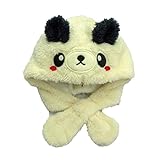 【SiShuNon/シシュノン】クマパンダモコモコボアメット ボア ベビー 帽子 クマ パンダ S 15 ホワイト
