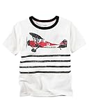 カーターの赤ちゃんの男の子飛行機グラフィックTシャツ、ホワイト、9 M