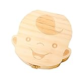 子供の歯ボックスオーガナイザー赤ちゃん保存ミルク歯木製収納ボックス男の子 & 少女 hl11