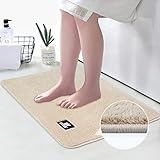 バスマット ふわふわ 吸水 お風呂マット 丸洗い 極細繊維 足ふきマット 滑り止め付き 浴室足拭きマット シンプル おふろマット 洗面所マッ