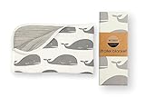 Milkbarn Stroller Blanket Grey Whale And Stripe by MilkBarn