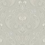 York Wallcoverings Candice Olson Inspired優雅nd7078 Tasara壁紙、ピューター/グレー/シルバー/ホワイト/トースト