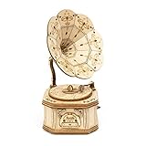 つくるんです® 日本語説明書付 3D ウッドパズル TG408 蓄音機