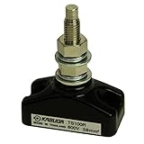 春日電機 スタッド端子台 600V 38mm2(130A) ブラック TS100R